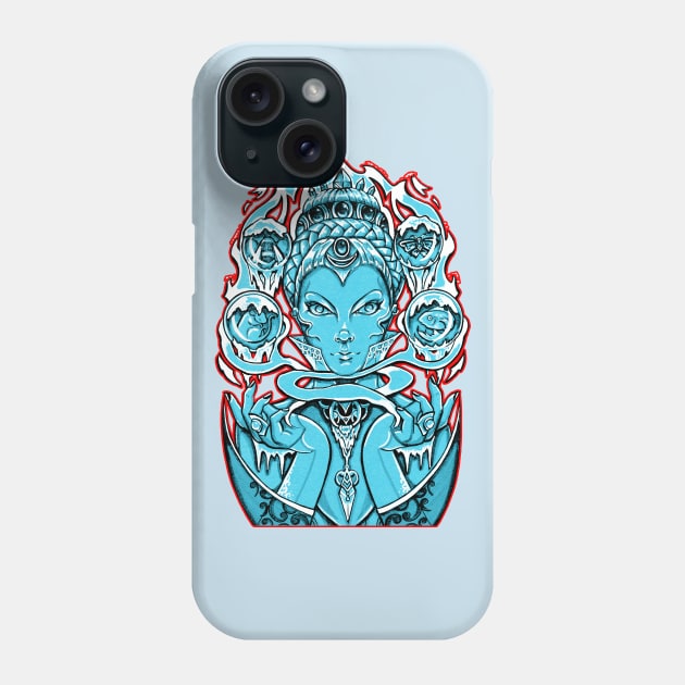 The Snow Queen - Red Outlined Version Phone Case by Nat Ewert Art