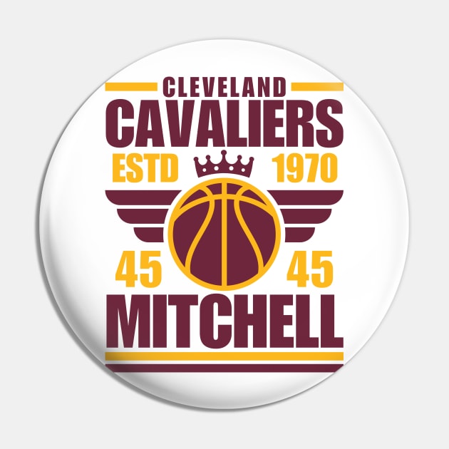 Cleveland Cavaliers Mitchell 45 Basketball Retro Pin by ArsenBills