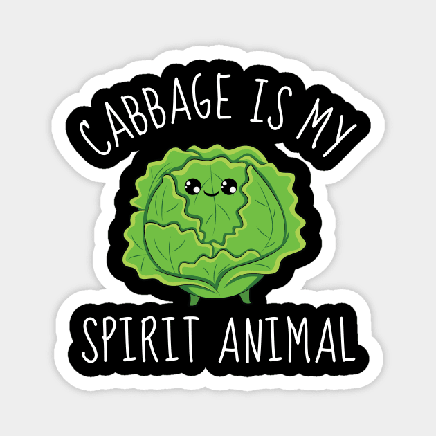 Cabbage: My Crunchy Spirit Animal Magnet by DesignArchitect