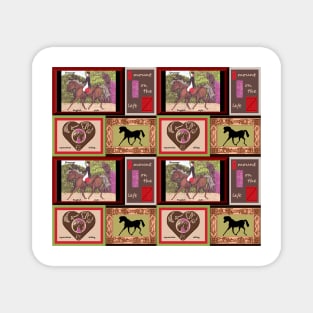 Dressage Horse Collage Magnet