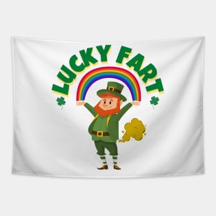 Lucky Fart Leprechaun Rainbow St. Patrick's Day Tapestry