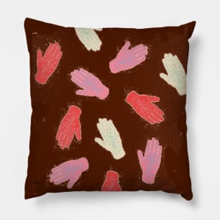 Palmistry Pattern in Peach Pillow