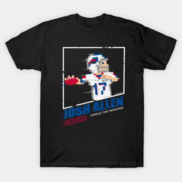 Josh Allen 16 bit retro game - Buffalo Bills - T-Shirt
