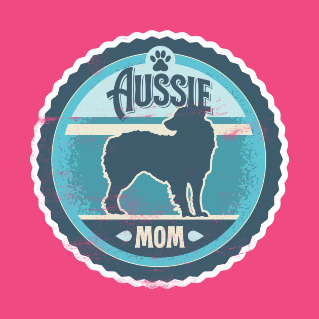 Aussie Mom Distressed Australian Shepherd Silhouette Design Australian Shepherd Tapestry