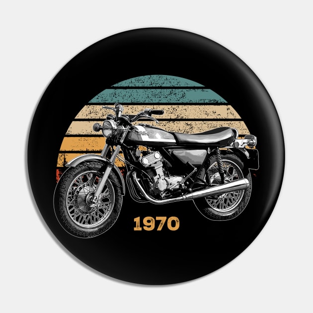 Fury 1970 Vintage Motorcycle Design Pin by Madisen Harvey