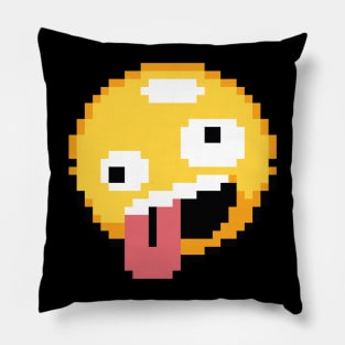 Zany Pixel Emoji Pillow