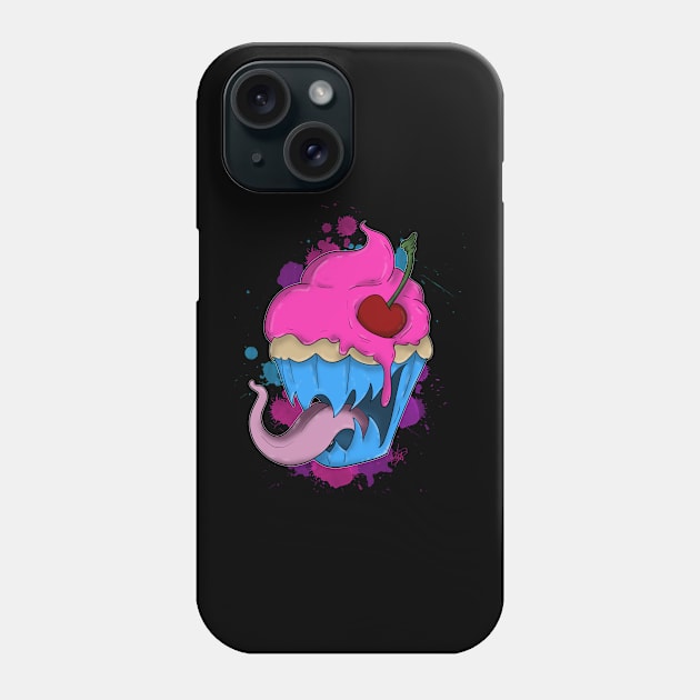 Cannibalistic Cupcake Phone Case by schockgraphics