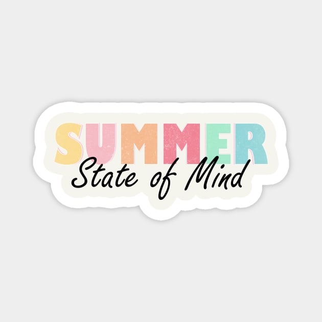 Summer State Of Mind Retro Magnet by The WYLD Tribe