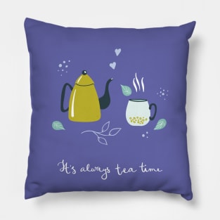 Tea time print Pillow