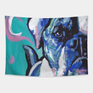 American Bulldog bright Colorful Pop Dog Art Tapestry