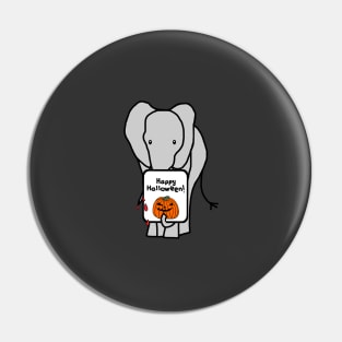Small Vampire Elephant with Halloween Horror Card Pin