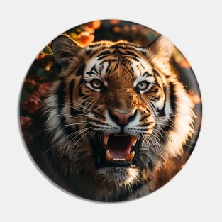 Floral Tiger Roar 4 Pin