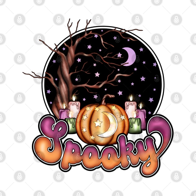 Spooky retro halloween design by gaynorcarradice