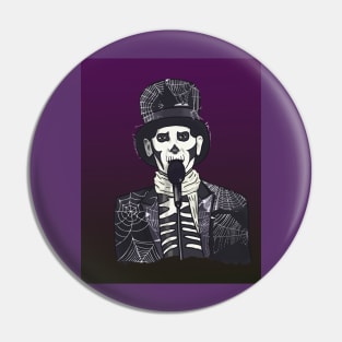 Hocus Pocus Skeleton Singer Pin