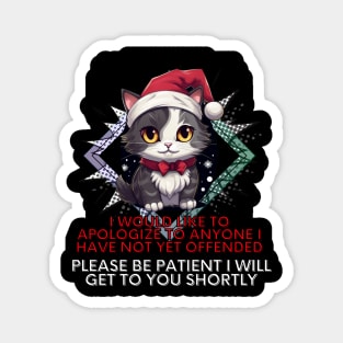 Sarcastic Christmas Cat Magnet