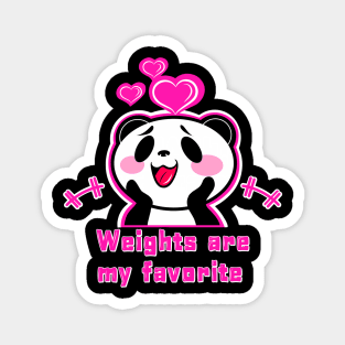 Panda Weights Magnet