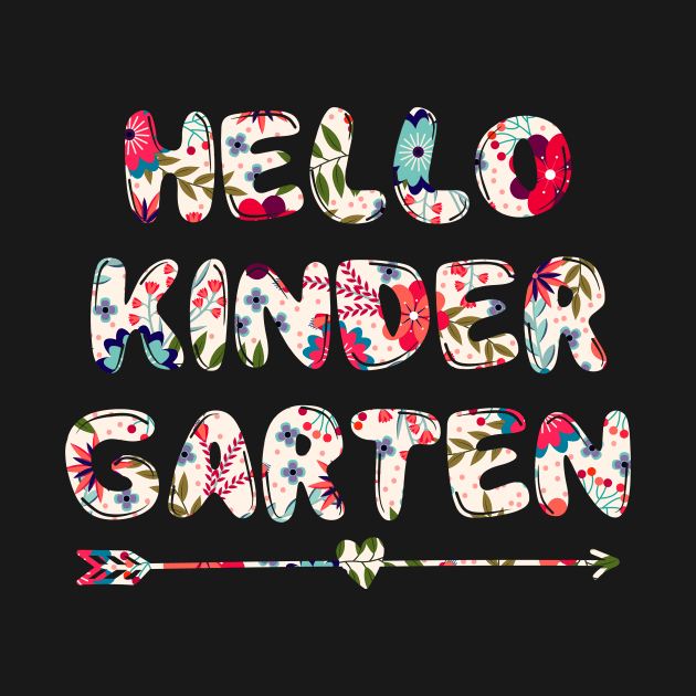 Floral Hello Kindergarten team teacher student back to school by kateeleone97023