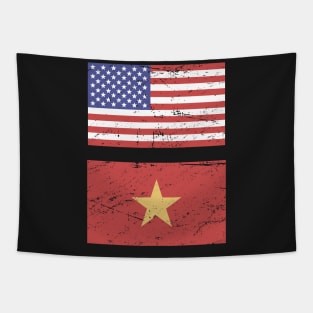 United States Flag & Vietnam Flag Tapestry