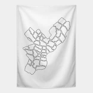 Philadelphia Zipcode Map (black) Tapestry