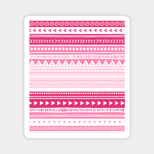 Pink, fuchsia tribal pattern Magnet