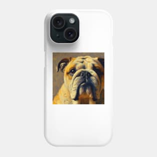 The Stare - Bulldog in the Style of Vincent van Gogh Phone Case