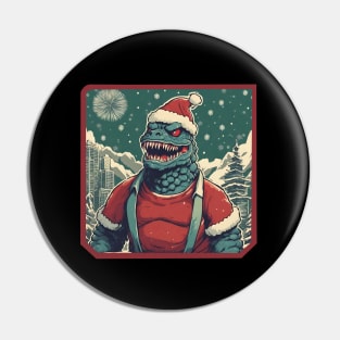 Kaiju Christmas Pin