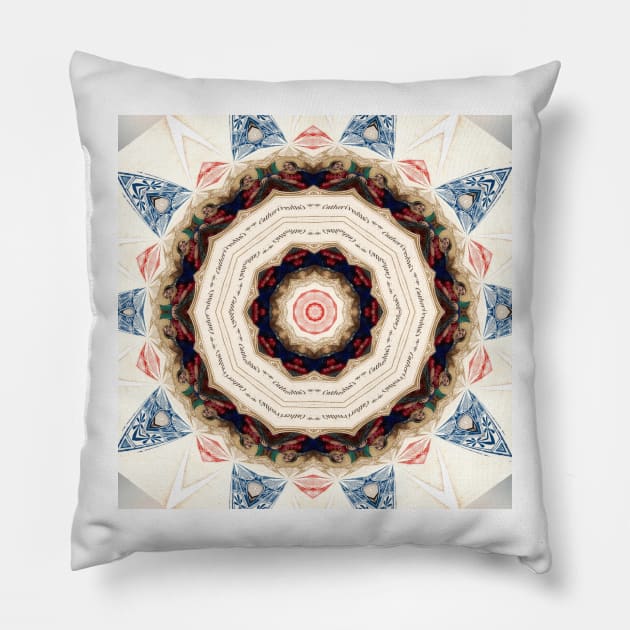 Saint Catherine Mandala Pillow by Gilded Age