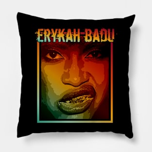 Erykah badu | Retro Poster Pillow