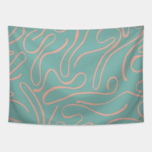 Abstract Lines And Soft Colors Tapestry