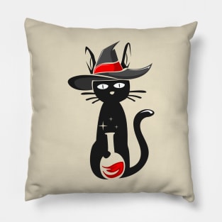 WICKED BLACK CAT Pillow