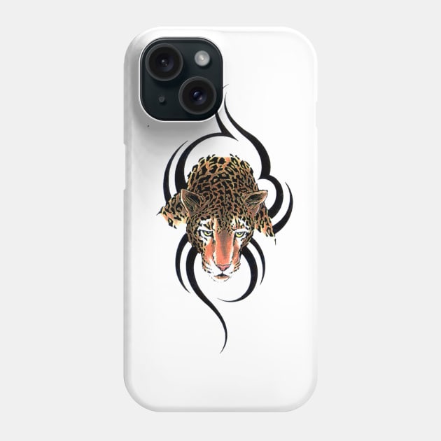 Tiger tattoo design Phone Case by wizooherb