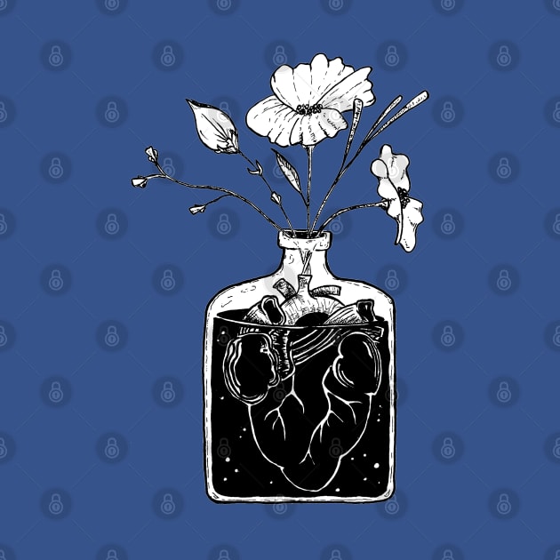 Heart in Jar (with flowers) by chriswig