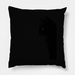Eyes of the night (Black cat) Pillow
