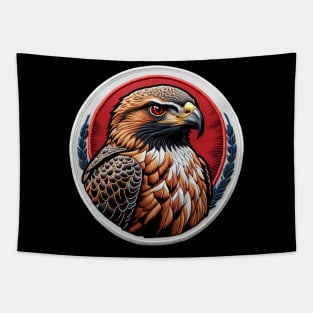 Red Tail Hawk Embroidered Patch Tapestry