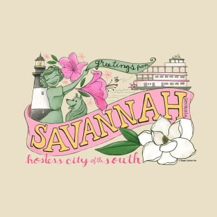 Greetings from Savannah Georgia tourist souvenir T-Shirt