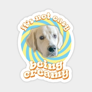 Groovy English Cream Golden Retriever - It's Not Easy Being Creamy Magnet