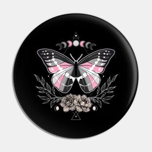 Demigirl Butterfly LGBT Pride Flag Pin