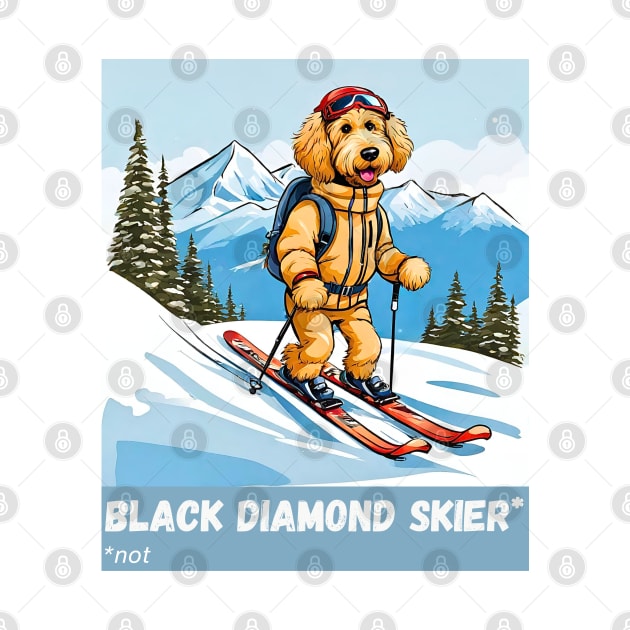 Black Diamond Skier Doodle (not) by Doodle and Things