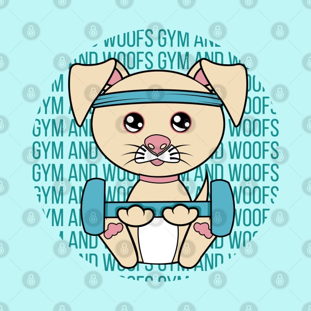 All I Need is gym and dogs, gym and dogs, gym  and dogs lover by JS ARTE