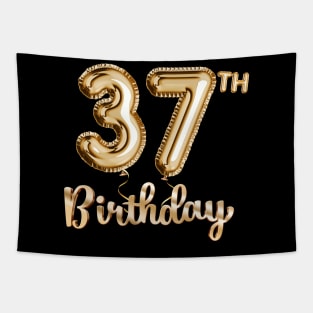 37th Birthday Gifts - Party Balloons Gold Tapestry