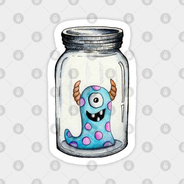 Monster in a Jar Magnet by AaronShirleyArtist