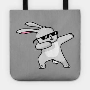 Dabbing Easter Bunny Funny Shirt Dab Hip Hop Rabbit Tote