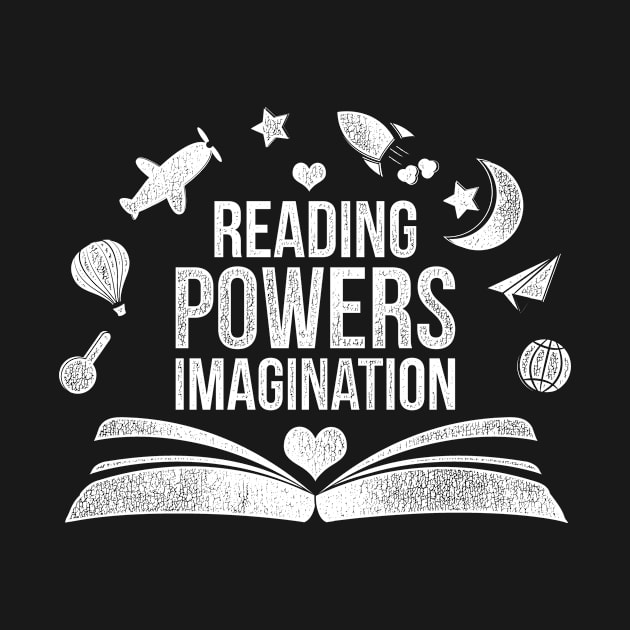 Vintage Reading Powers Imagination Bookworm by shirtsyoulike