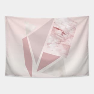 Abstract rough cut stones - rose gold strawberry fields Tapestry