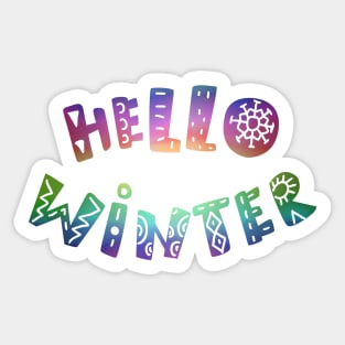 Hello Winter Vibes Sticker for Sale by swietenia