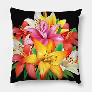 COLORFUL LILIES Pillow