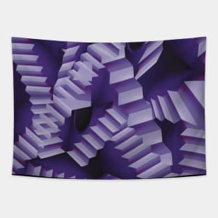 Liminal Stairs Purple Tapestry