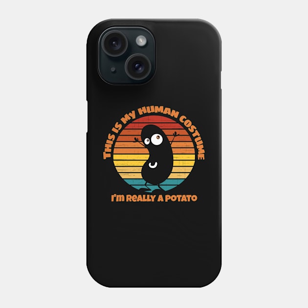 This is My Human Costume I'm Really a Potato funny Halloween Phone Case by Nadey