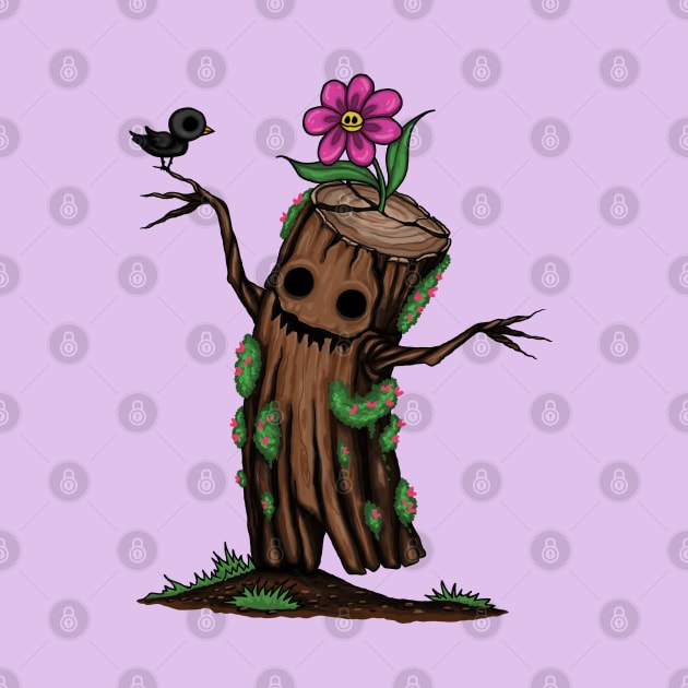 Blooming tree stump by Raluca Iov