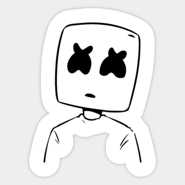 Marshmello Marshmello Face Aufkleber Teepublic De